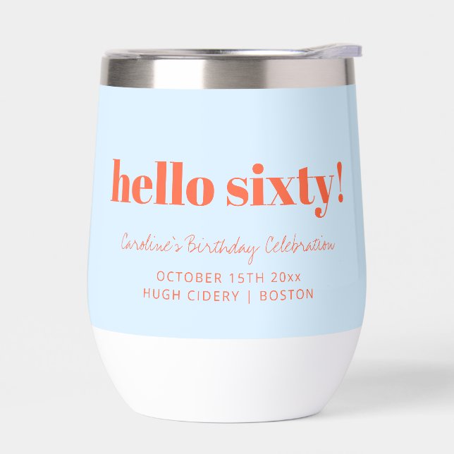 Cadeau de fête d'anniversaire Bleu Orange Hello So (Gauche)