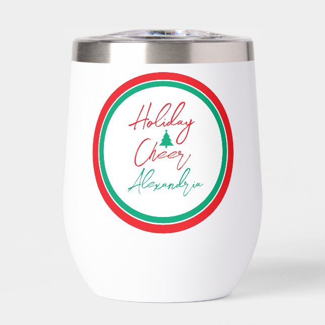 Cadeau de fête d'arbre de Noël écriture Joie des F (Avant)
