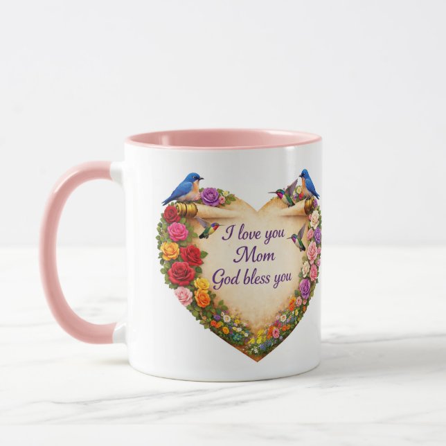 Cadeau de Fête des Mères Chrétienne Mug Fleuriste  (Gauche)