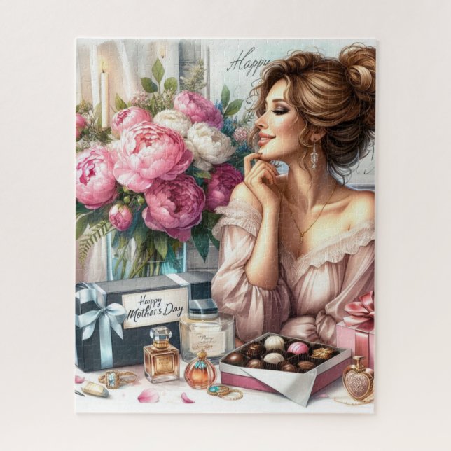 Cadeau de fête des mères Elegant Lady  Puzzle de 5 (Vertical)