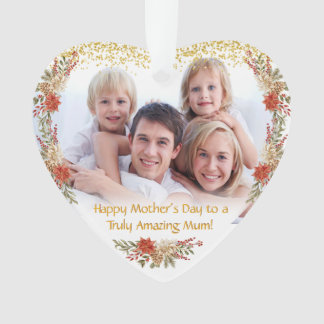 Cadeau de fête des mères Photo de famille Ornement