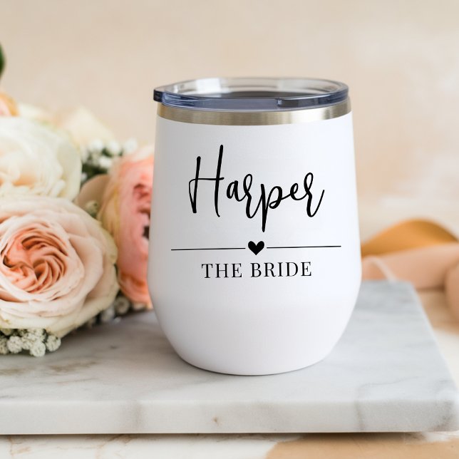 Cadeau de Fiançailles personnalisé avec Écriture É (the bride, bridesmaid gift, maid of honor, wedding party, bridal shower favor, bachelorette party)