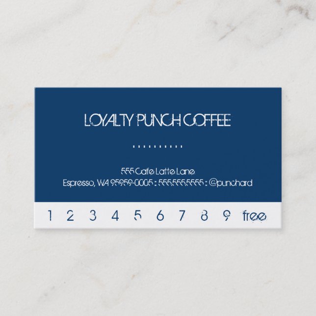 Cadeau de Fidélité Café Blanc Minimaliste (Devant)