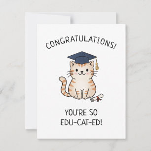 Cadeau de fin d'études drôle avec un chat mignon