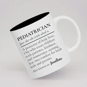 Cadeau de fin d'études Mug Définition de Pédiatre