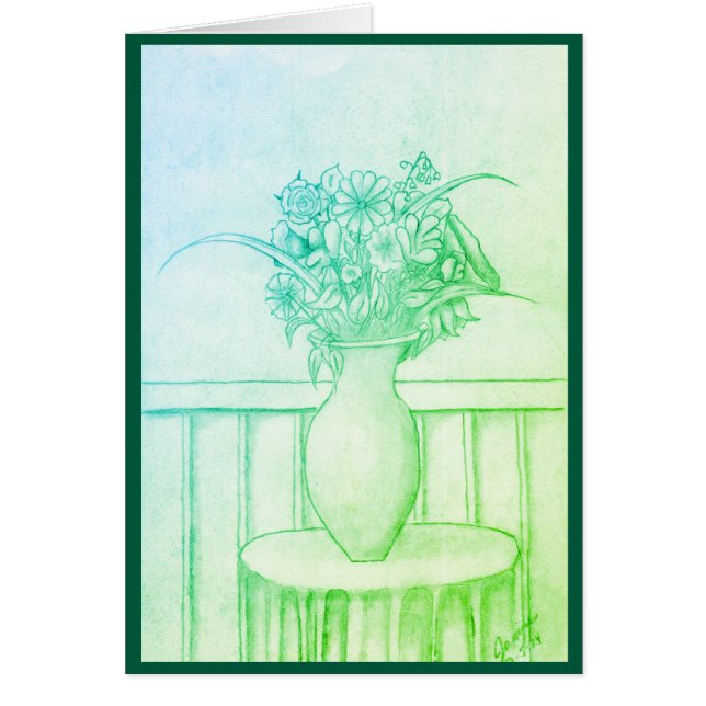 Cadeau de fleurs - Vert (Devant)