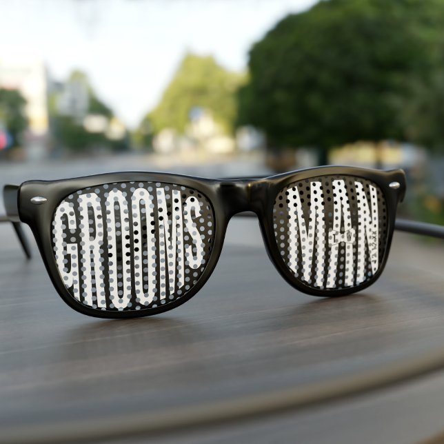 Cadeau de garçon d'honneur Lunettes de soleil rétr (Créateur téléchargé)