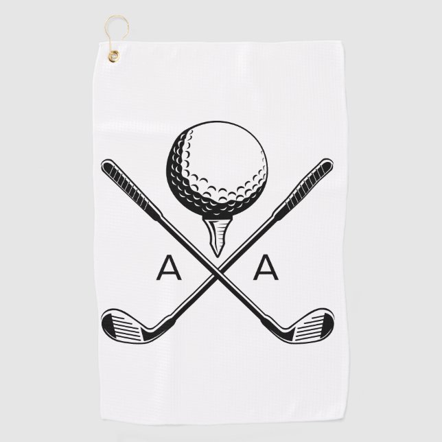 Cadeau de golf, serviette de golf en coton, cadeau (Devant)