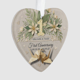 Cadeau de grue en papier pour le 1er anniversaire
