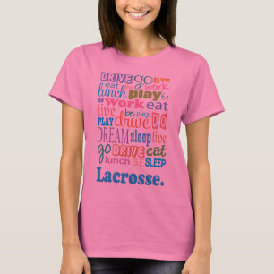 Cadeau de joueur de lacrosse pour le T-shirt de