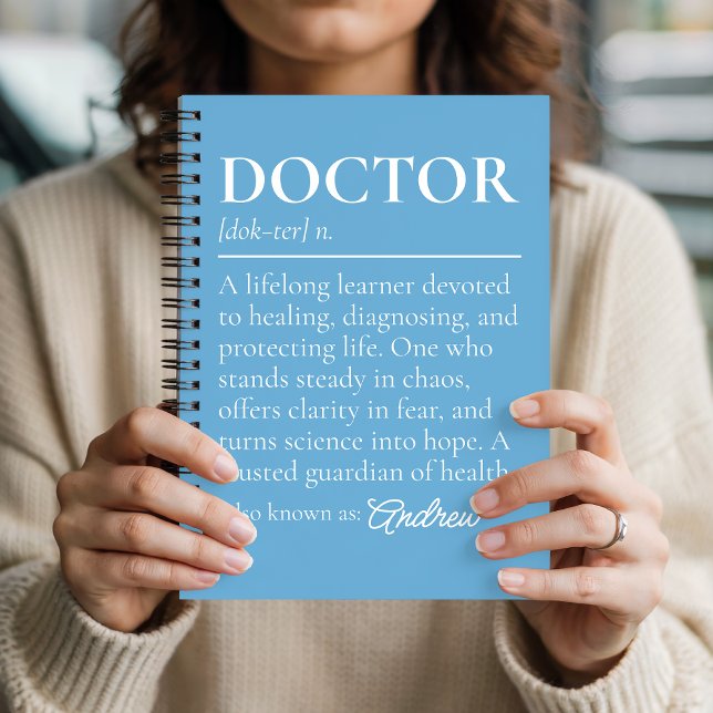 Cadeau de journal personnalisé Définition de docte (Doctor Definition Notebook Professional Medical Gift, Graduation Gift for Doctor Custom Journal)
