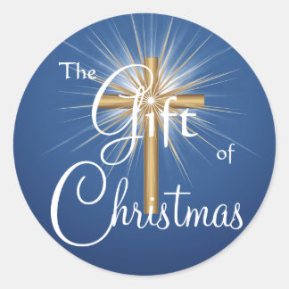 Cadeau de la Croix de Noël autocollants