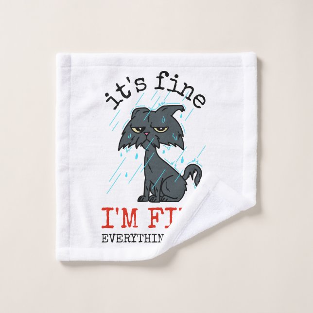 Cadeau de la fête des pères pour papa de chat (Gant de toilette)