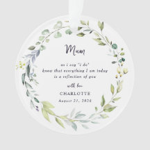 Cadeau de la mère de la mariée en forme d'ornement