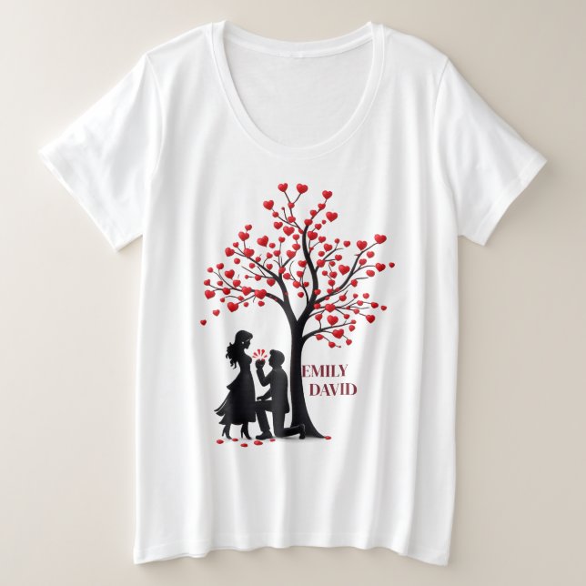 Cadeau de la Saint-Valentin pour couple – T- pour  (Design devant)