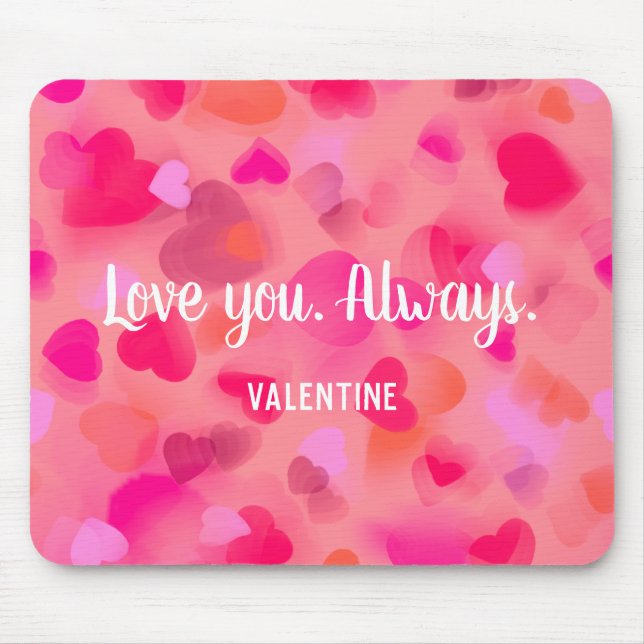 Cadeau de la Saint-Valentin : Tapis de souris cœur (Devant)