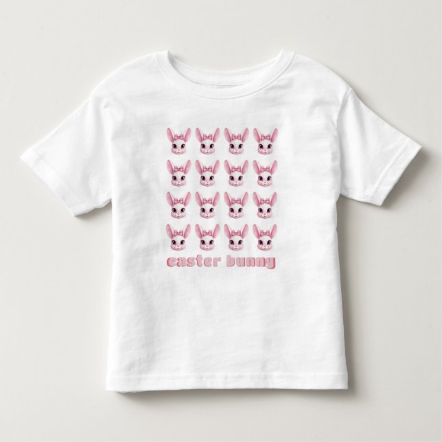 Cadeau de lapin de Pâques en rose mignon T-shirt p (Devant)
