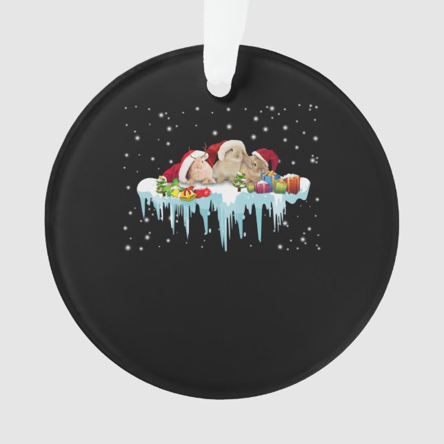 Cadeau de lapin| Trois lapins vraiment Noël (devant)