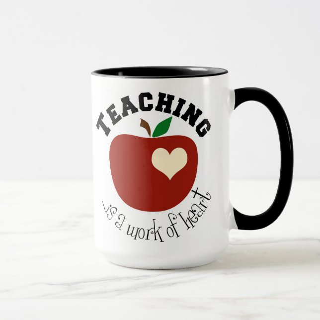 Cadeau de l'enseignant, Black 15 oz Ringer Mug (Droite)