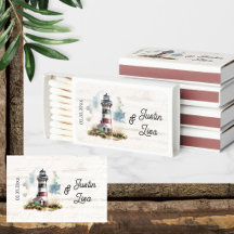Cadeau de mariage à l'aquarelle Phare