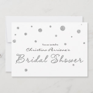 Cadeau de mariage Blanc Argent Paillettes Carte Mo
