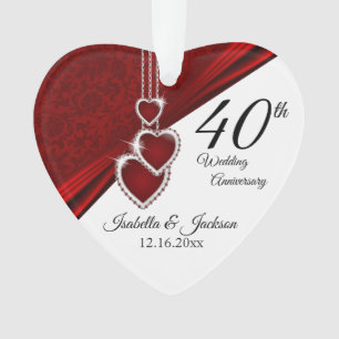 Cadeau de mariage de rubis pour les 40 ans