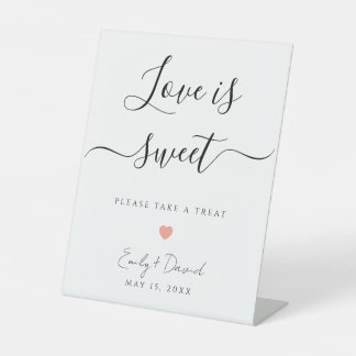 Cadeau de mariage Love is Sweet Présentoir Panneau