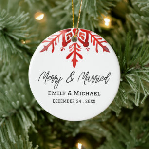 Cadeau de mariage Ornement de Noël