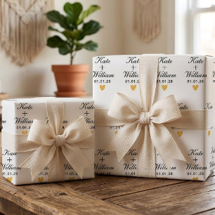 Cadeau de Mariage Papier Cadeau Élégant et Perso