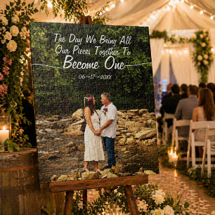 Cadeau de mariage personnalisé couple photo puzzle