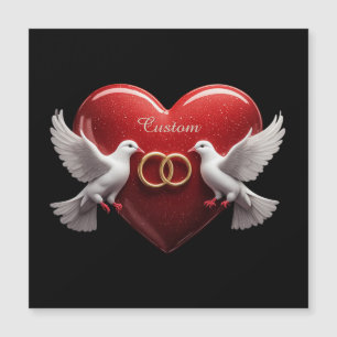 Cadeau de mariage romantique Cœur de colombes