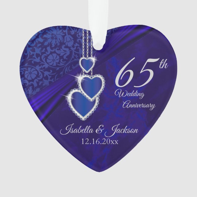 Cadeau de mariage saphir pour les 65 ans / 45 ans  (devant)