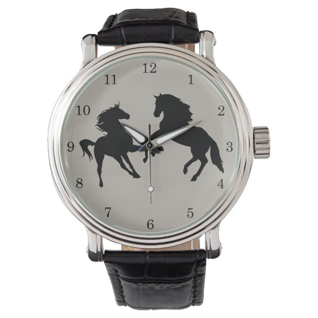 Cadeau de montre de famille de chevaux (devant)