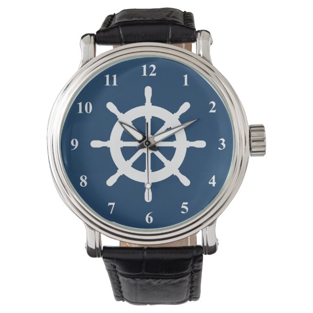 Cadeau de montre Nautique personnalisé pour hommes (devant)