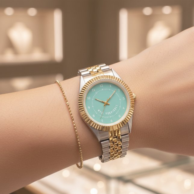 Cadeau de Montre Personnalisée pour Lui et Elle po (Unisex Custom Mr and Mrs Watch – Bride and Groom Gift for Wedding Day, Newlyweds or Bachelorette)