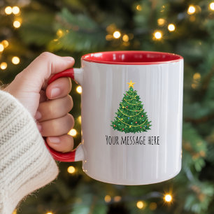 Cadeau de mug avec texte de Noël personnalisé pour