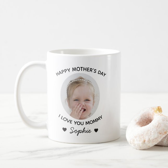 Cadeau de mug Bonne Fête des Mères pour maman, Pre (Avec donut)
