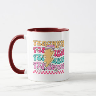 Cadeau De Mug Coloré Rétro Pour Enseignant