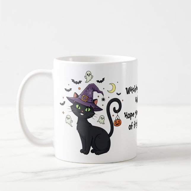 Cadeau De Mug De Chatte À Sorcière Pour Halloween (Gauche)