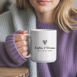 Cadeau de mug de mariage personnalisé pour mari et