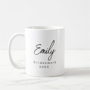 Cadeau de mug élégant moderne Demoiselle d'honneur