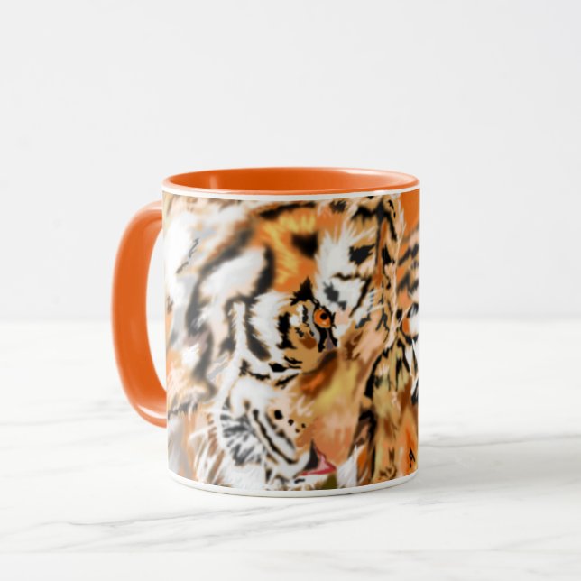 Cadeau de Mug Tigers Couple - Hug (Devant gauche)