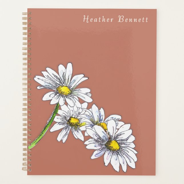 Cadeau de Noël Bohème Floral Aquarelle Daisy (Devant)
