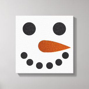 Cadeau de Noël d'art de toile d'hiver de bonhomme