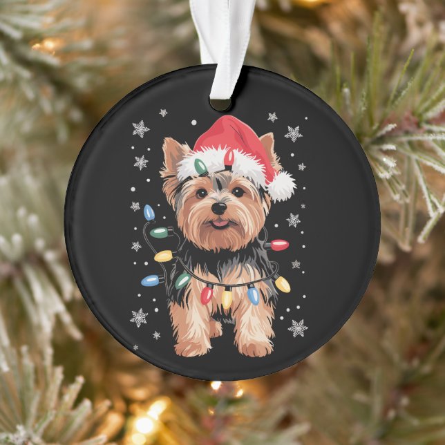 Cadeau de Noël de Yorkie Chien de Noël Long (Arbre)