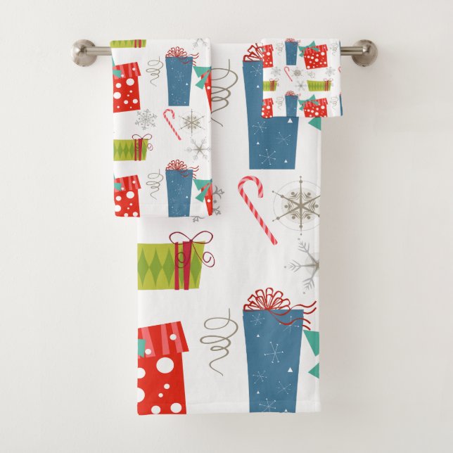 Cadeau de Noël et Canne de Bonbon de style Mid Cen (En situation)