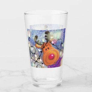 Cadeau de Noël Joyeux verre de renne