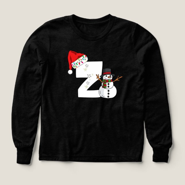 Cadeau de Noël lettre z blanche  (Motif recto)