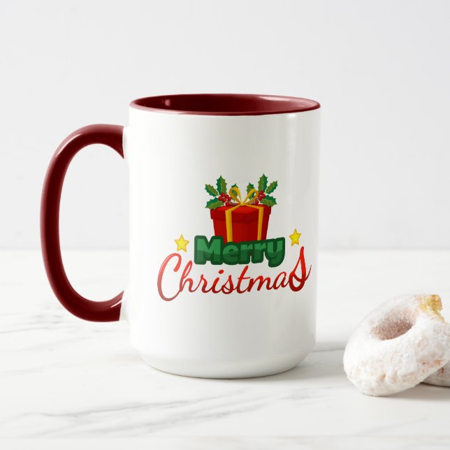 Cadeau de Noël Mug (Avec donut)
