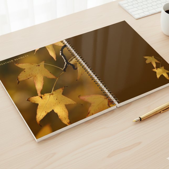 Cadeau de Noël nommé feuille dorée élégante  (Créateur téléchargé)